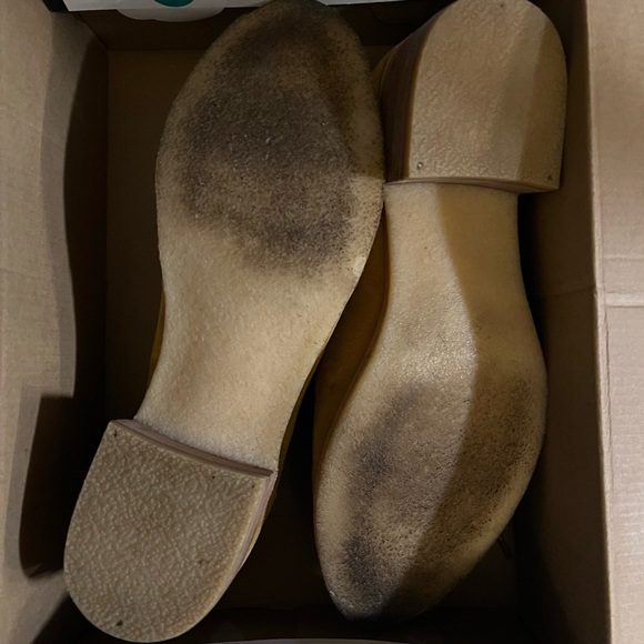 Clarks Original Mustard Suede Woman's Heel Loafer Size 10 - Picture 9 of 9